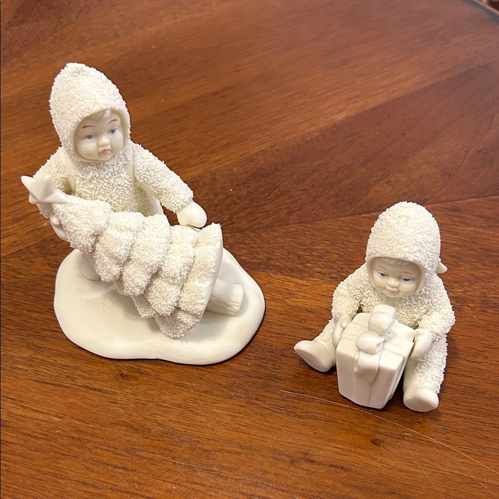 White Porcelain Winter Figurines